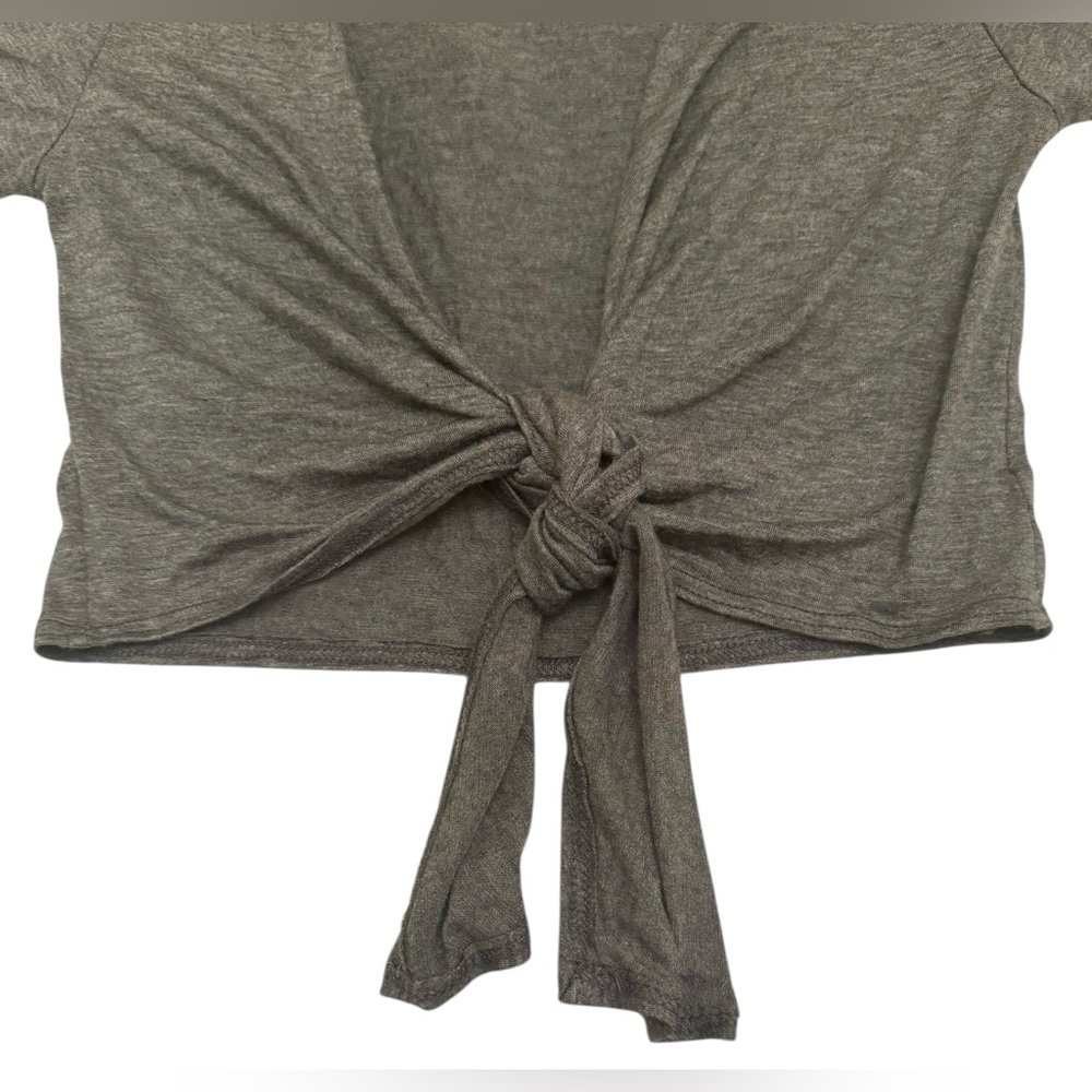 Livi by Olivia Ray Charcoal Knot-Front Tee Size S NWT - Picture 6 of 12